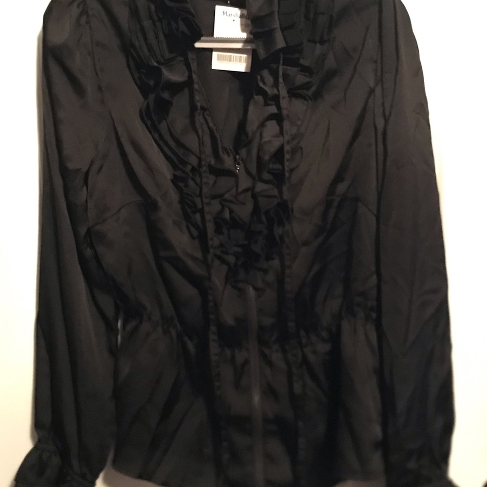 Lapis Black long sleeve blouse